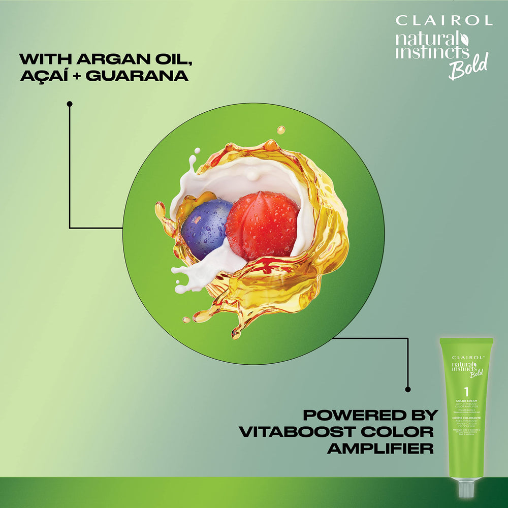 Bandeja de mezcla de Clairol Natural Instincts Bold para evitar errores.