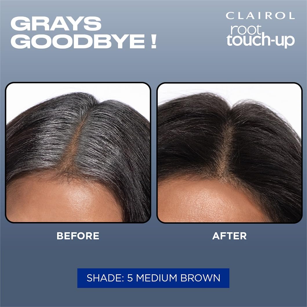 Clairol Root Touch-Up application of roots using included brush.