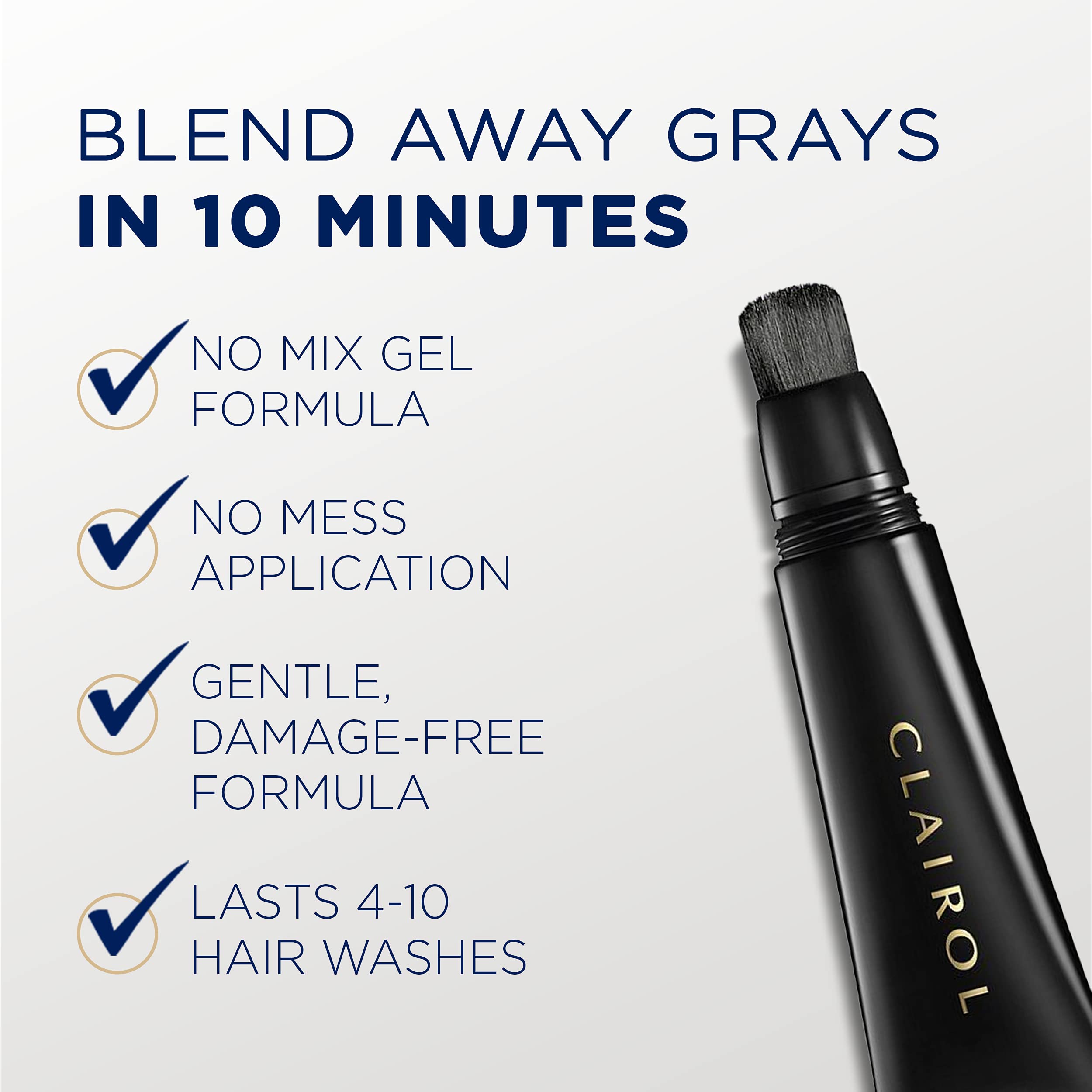 Clairol Root Touch-Up's damage-free formula blends grays safely.