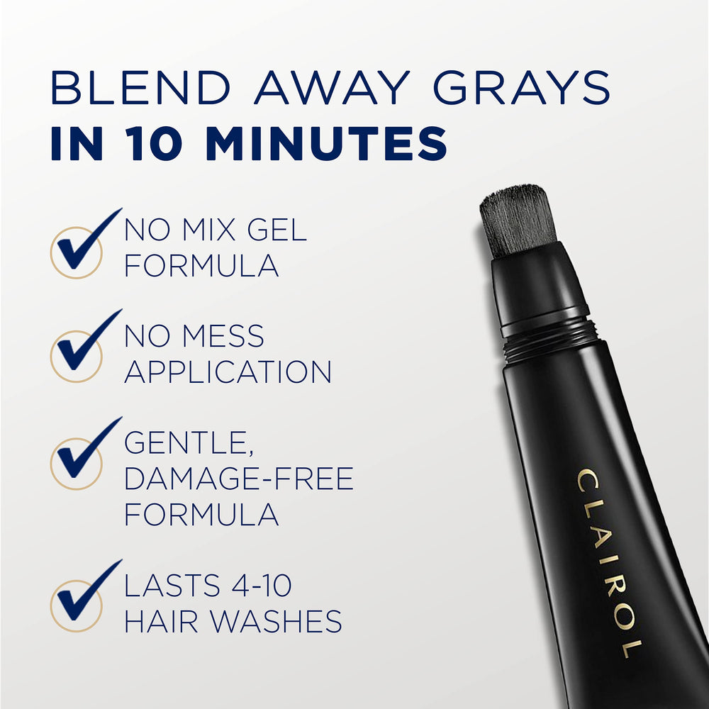 Clairol Root Touch-Up's damage-free formula blends grays safely.