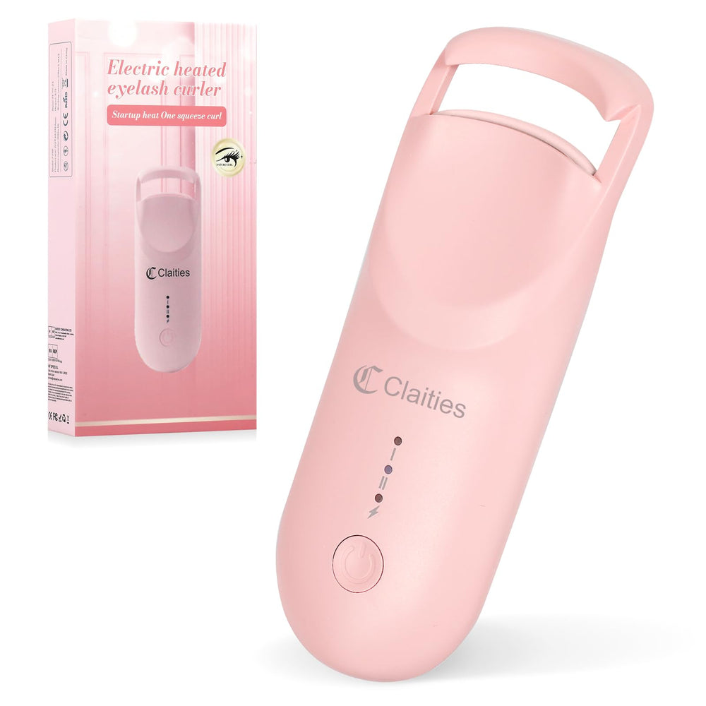 Claities heated eyelash curler ten-second heat delivers quick lift for natural lashes