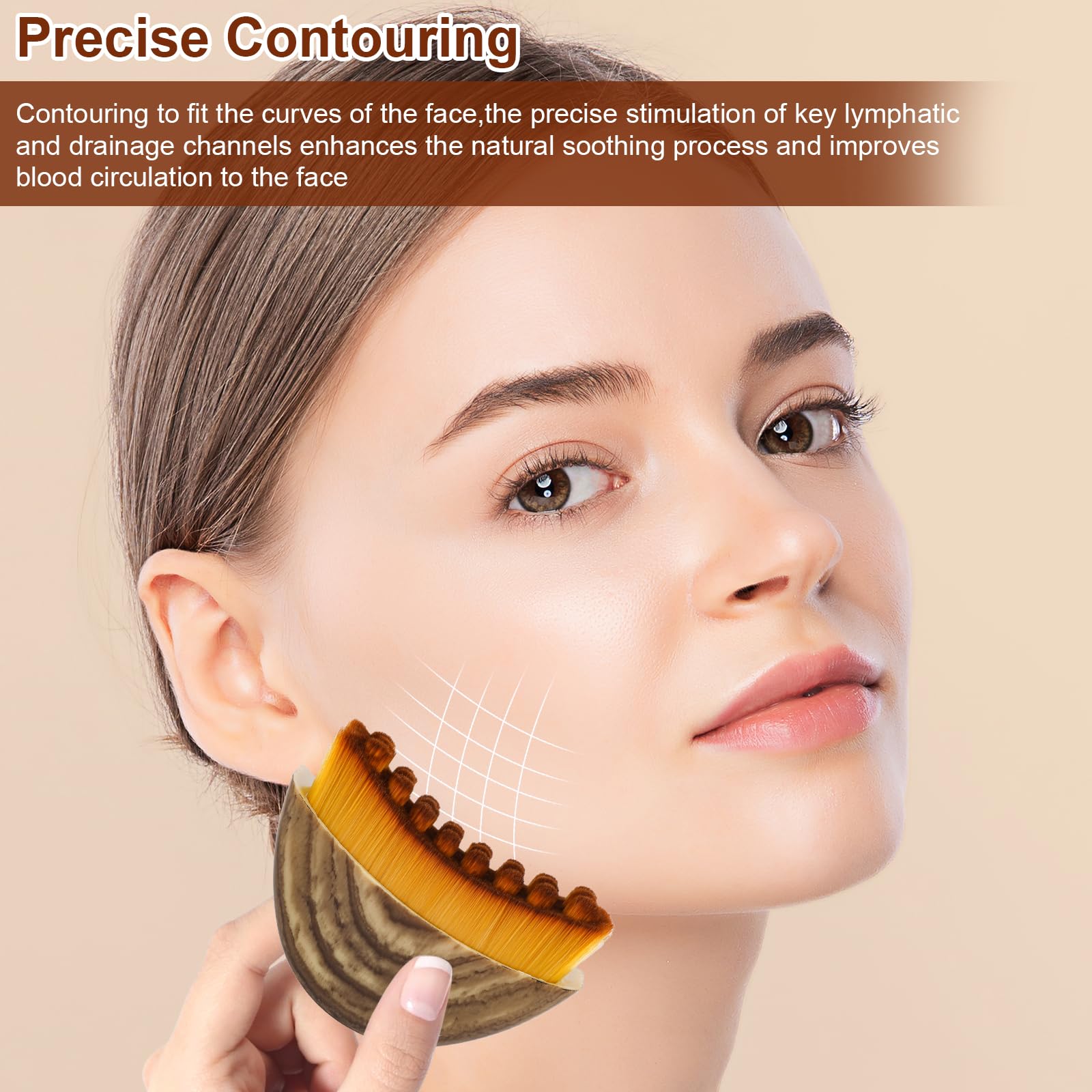 Clapery lymphatic contour brush daily-use demonstration for home skincare routines.