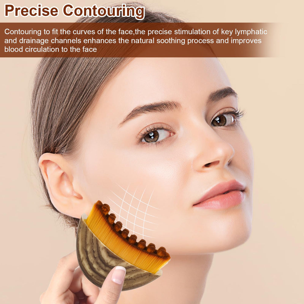 Clapery lymphatic contour brush daily-use demonstration for home skincare routines.