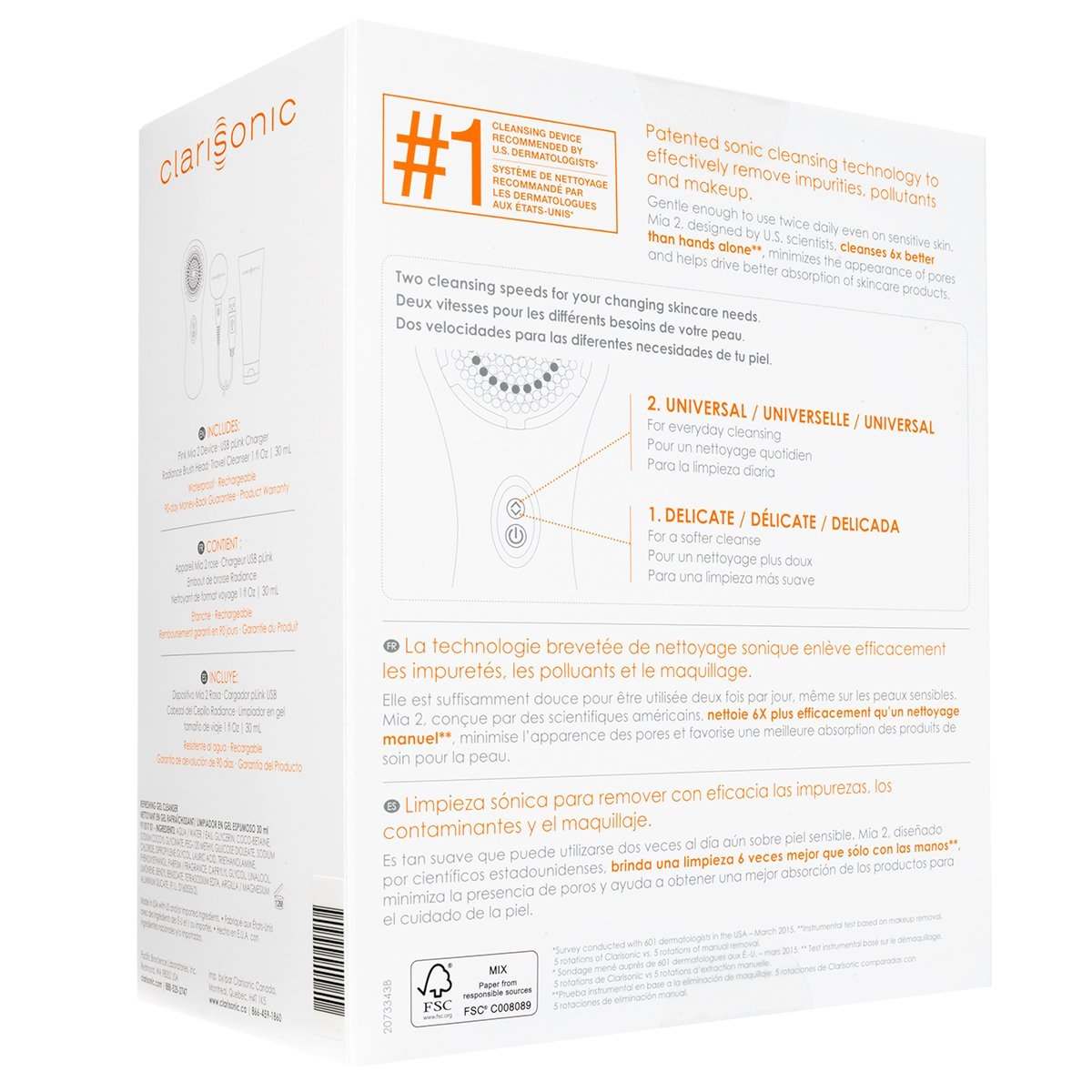 Clarisonic Mia 2 waterproof seal close-up highlighting durable, splash-safe design.