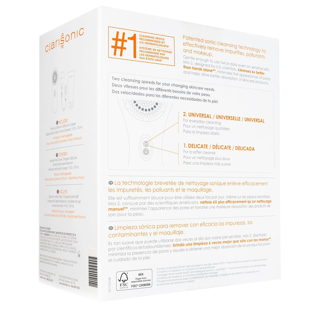 Clarisonic Mia 2 waterproof seal close-up highlighting durable, splash-safe design.