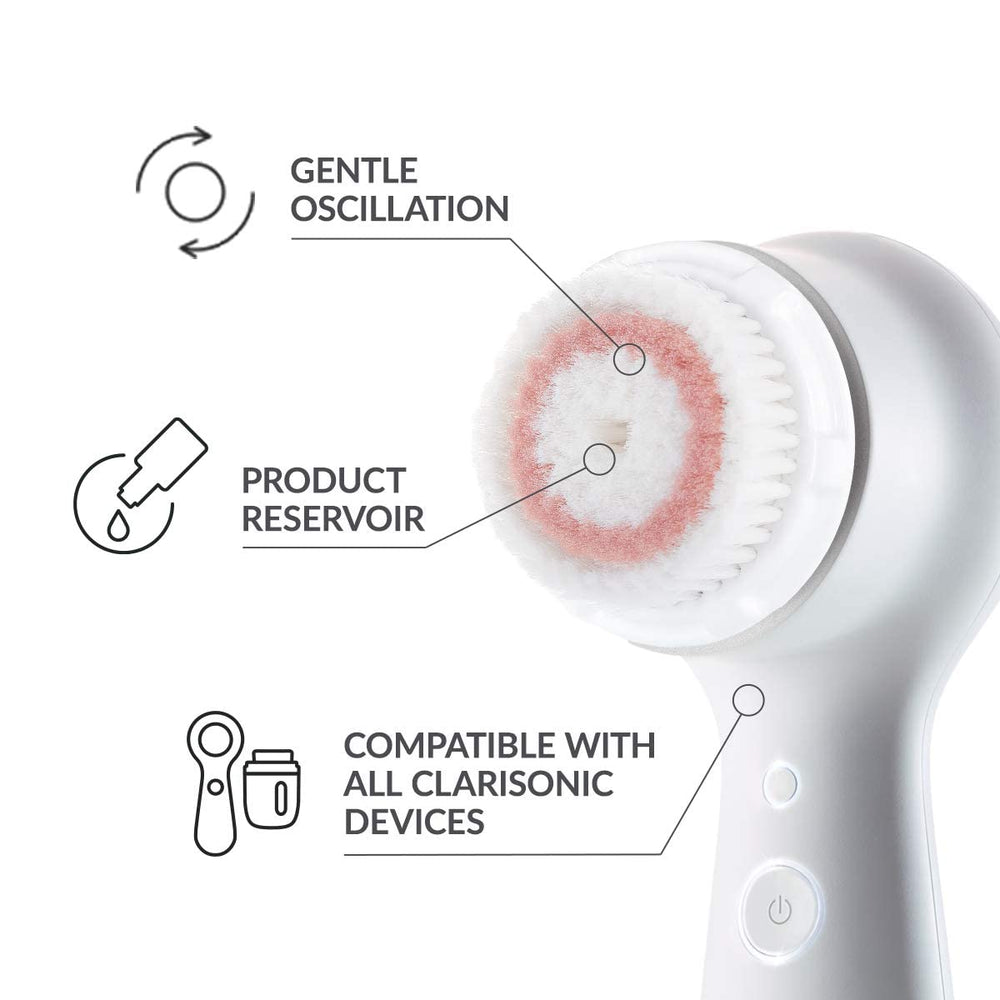 Clarisonic Radiance brush head for Mia Fit promotes gentle cleansing and reveals fresh-looking skin.