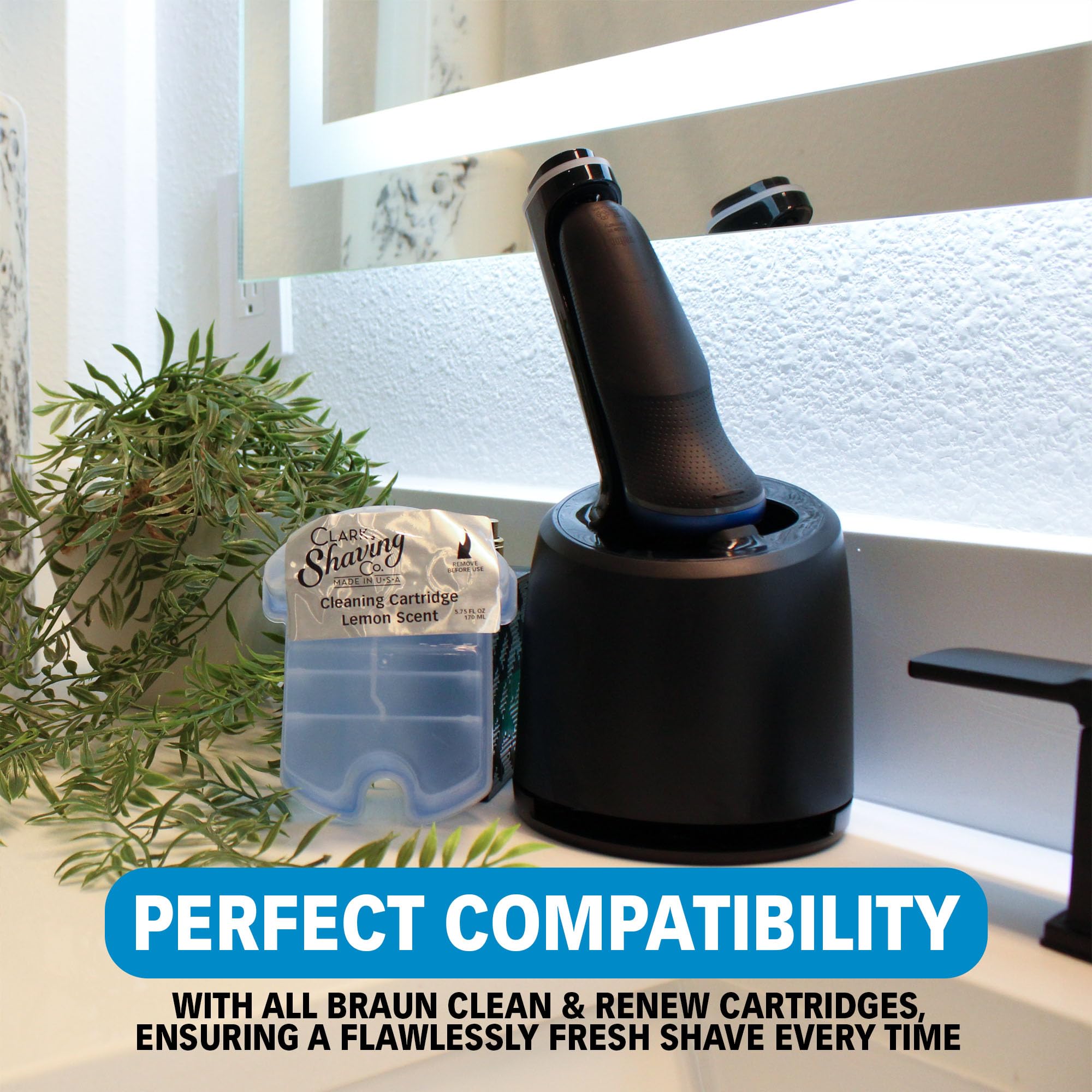 Clark Shaving Co. 32oz bottle lasts up to a year of razor upkeep