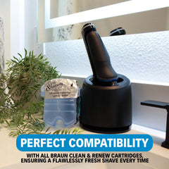 Clark Shaving Co. 32oz bottle lasts up to a year of razor upkeep