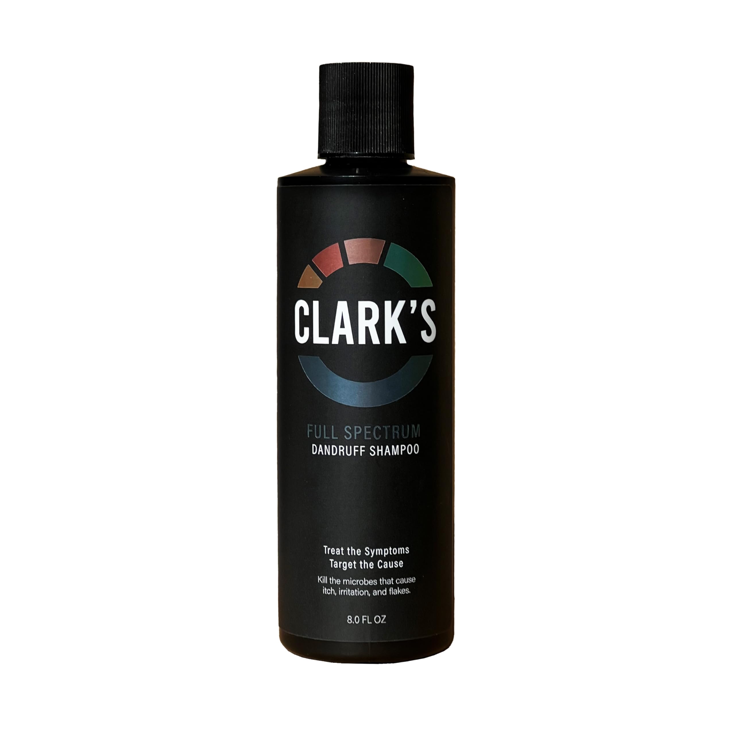Clark's Full Spectrum Dandruff Shampoo bottle pour supports even application and scalp care.