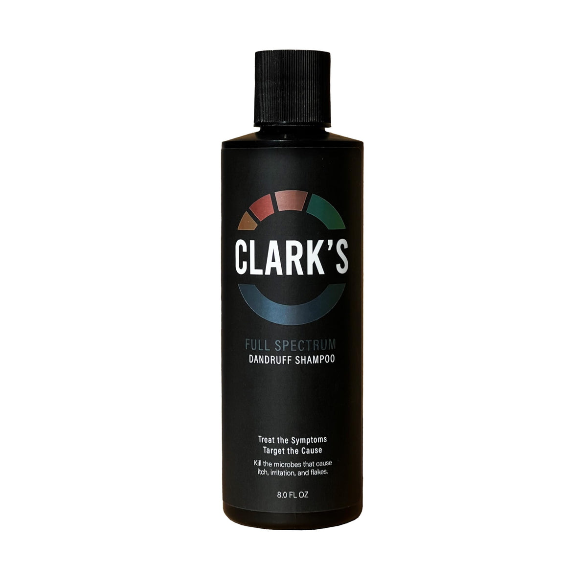 Clark's Full Spectrum Dandruff Shampoo bottle pour supports even application and scalp care.