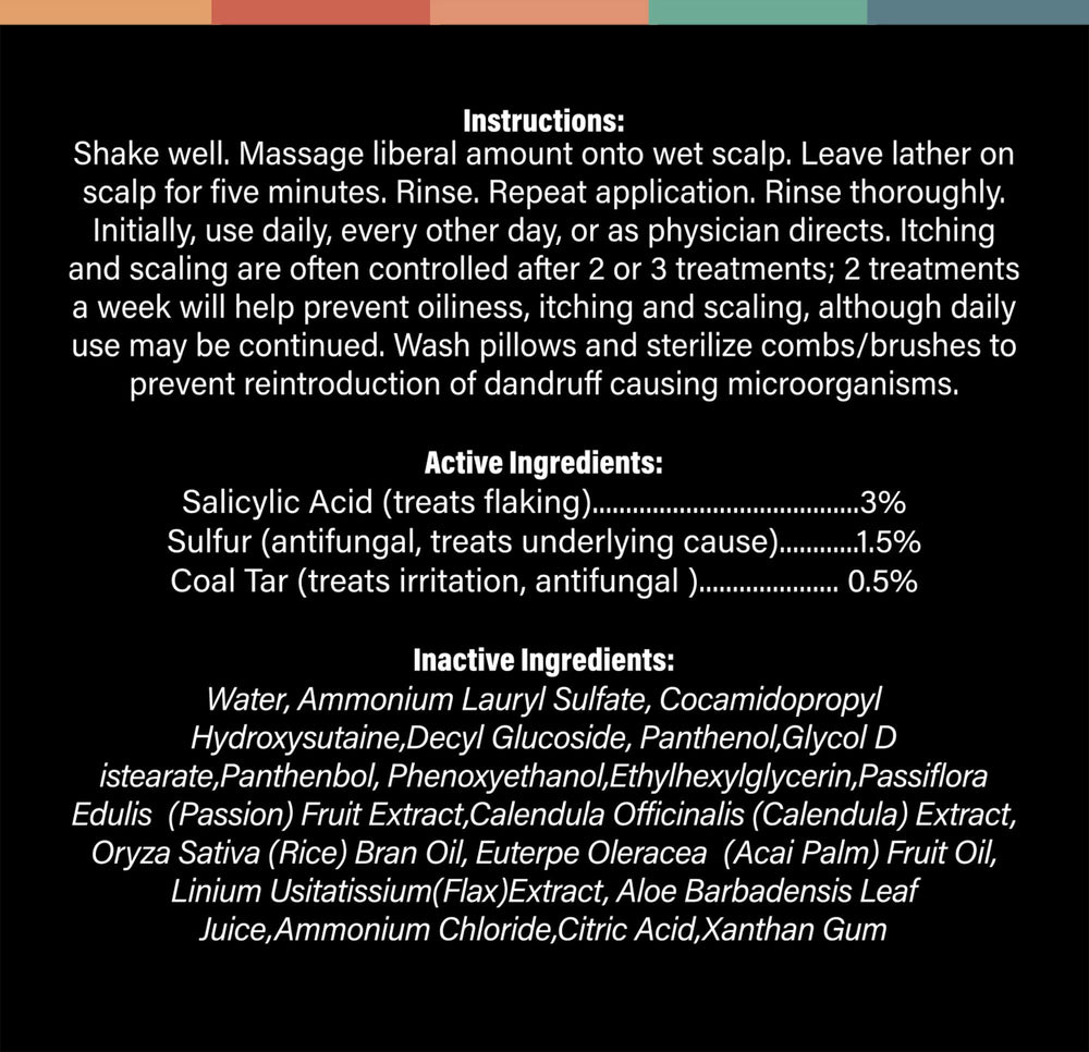 Clark's Full Spectrum Dandruff Shampoo lather-foam demonstrates effective cleansing for itchy scalp.