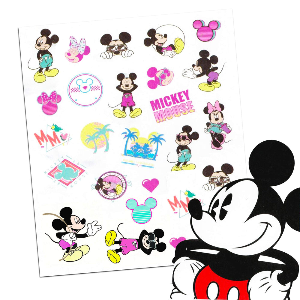 Classic Disney Princess tattoo sheet, appeals to fans for stickers and DIY crafts.