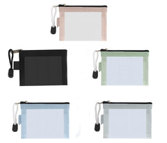 Classycoo mini zipper mesh bags front view for compact travel organization