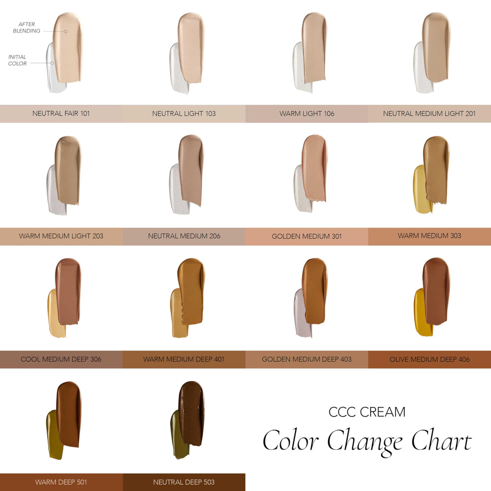 Efecto piel de vidrio con CLE CCC Cream para un brillo suave.