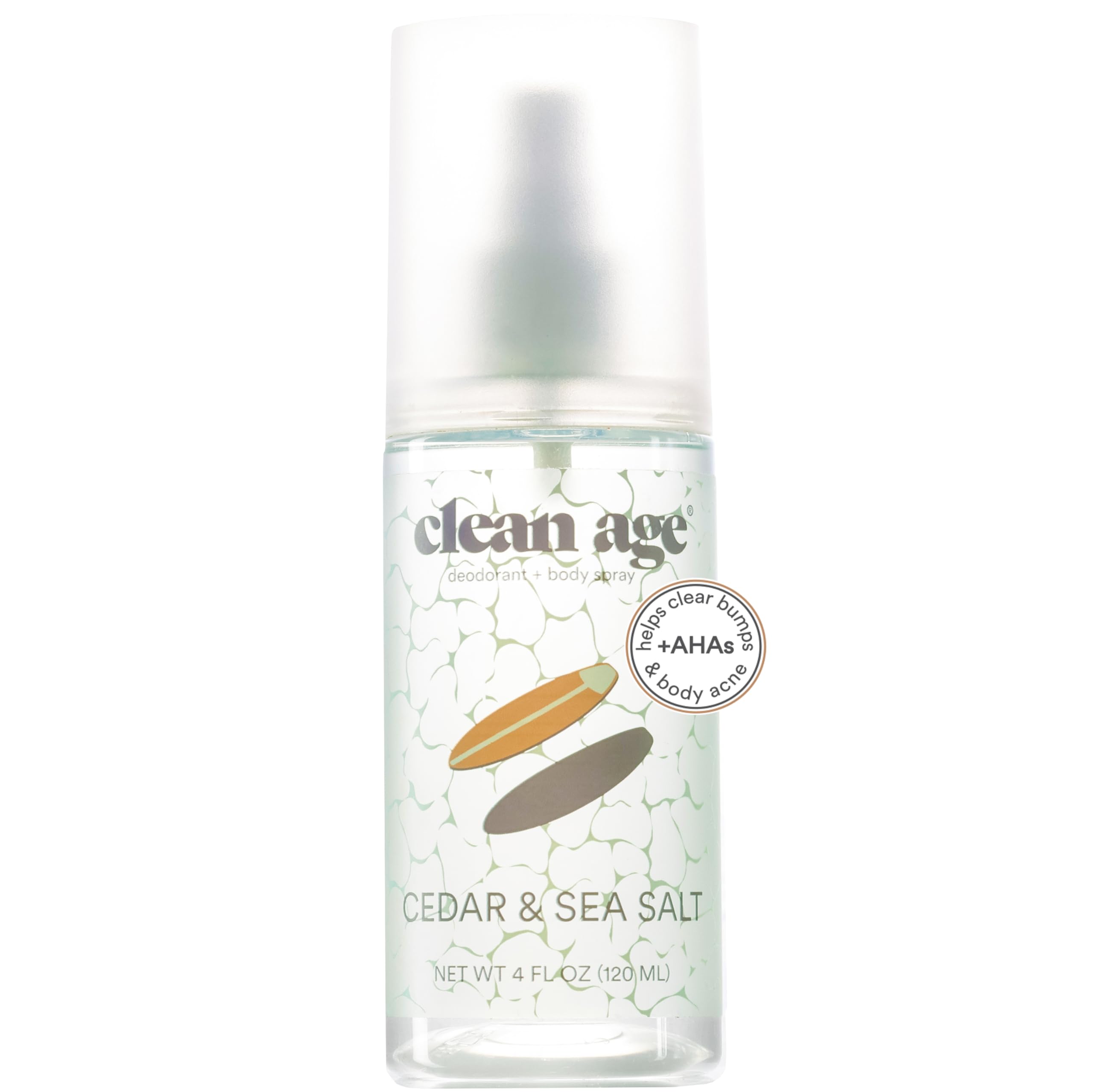 Clean Age cedar deodorant bottle with natural scent for daily freshness