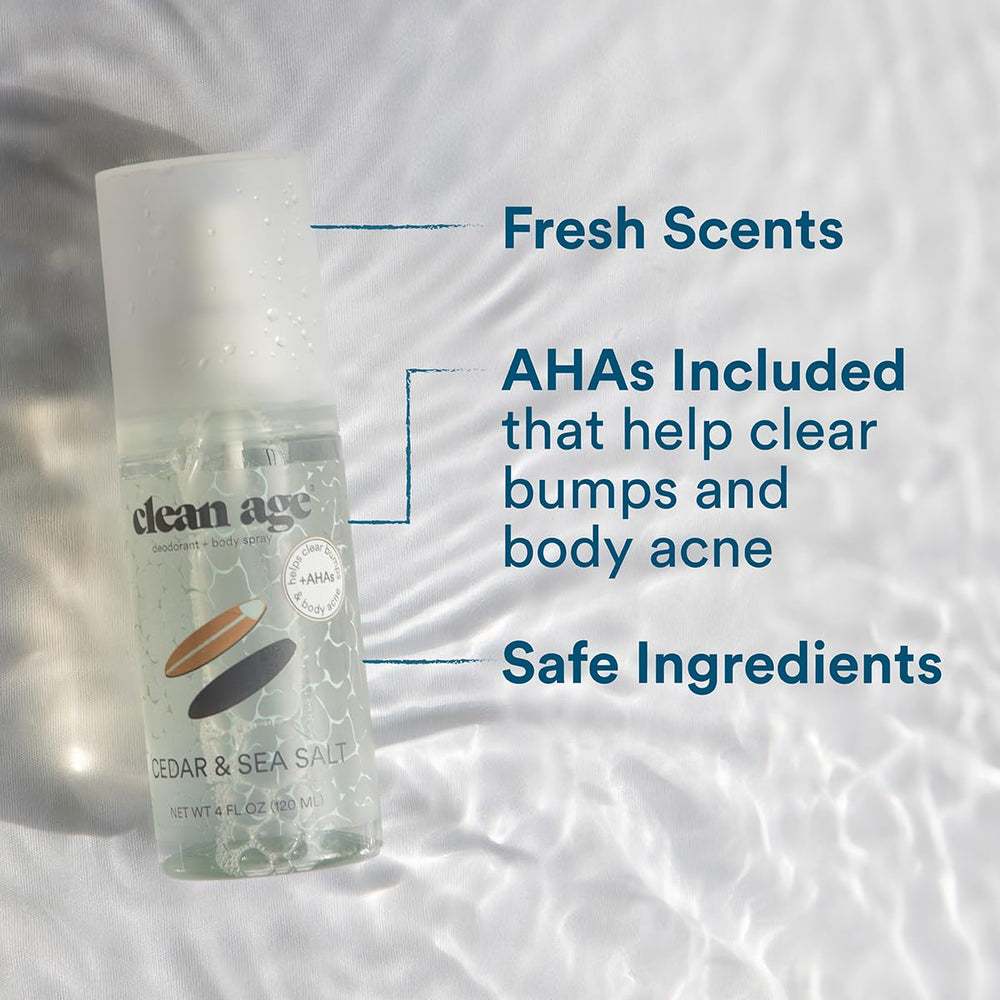 Clean Age vegan label highlights aluminum- and paraben-free formula
