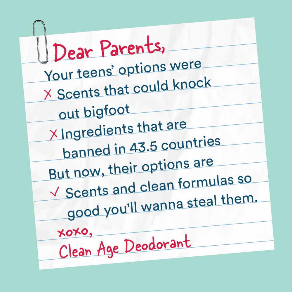 Clean Age Waves teens-using scene depicts post-practice spray for teen skin care.