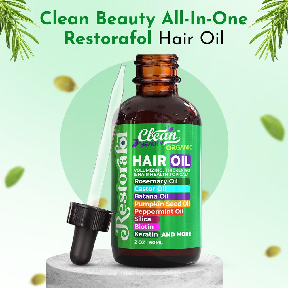 Clean Beauty Pumpkin Seed Oil gloss highlights shielded, hydrated hair.