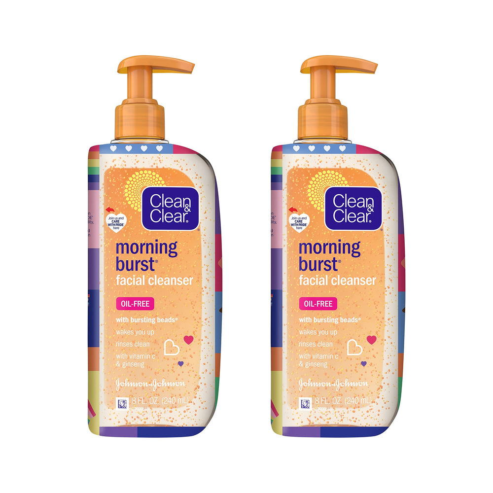 Clean & Clear Morning Burst two-pack front view for an oil-free refreshing cleanse