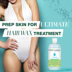 Clean + Easy Pre Wax Cleanser pump dispenses quickly for clean skin prep