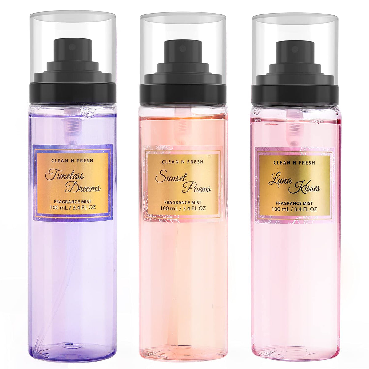Clean-n-Fresh Timeless Dreams bottle close-up for romantic daytime scent boost.