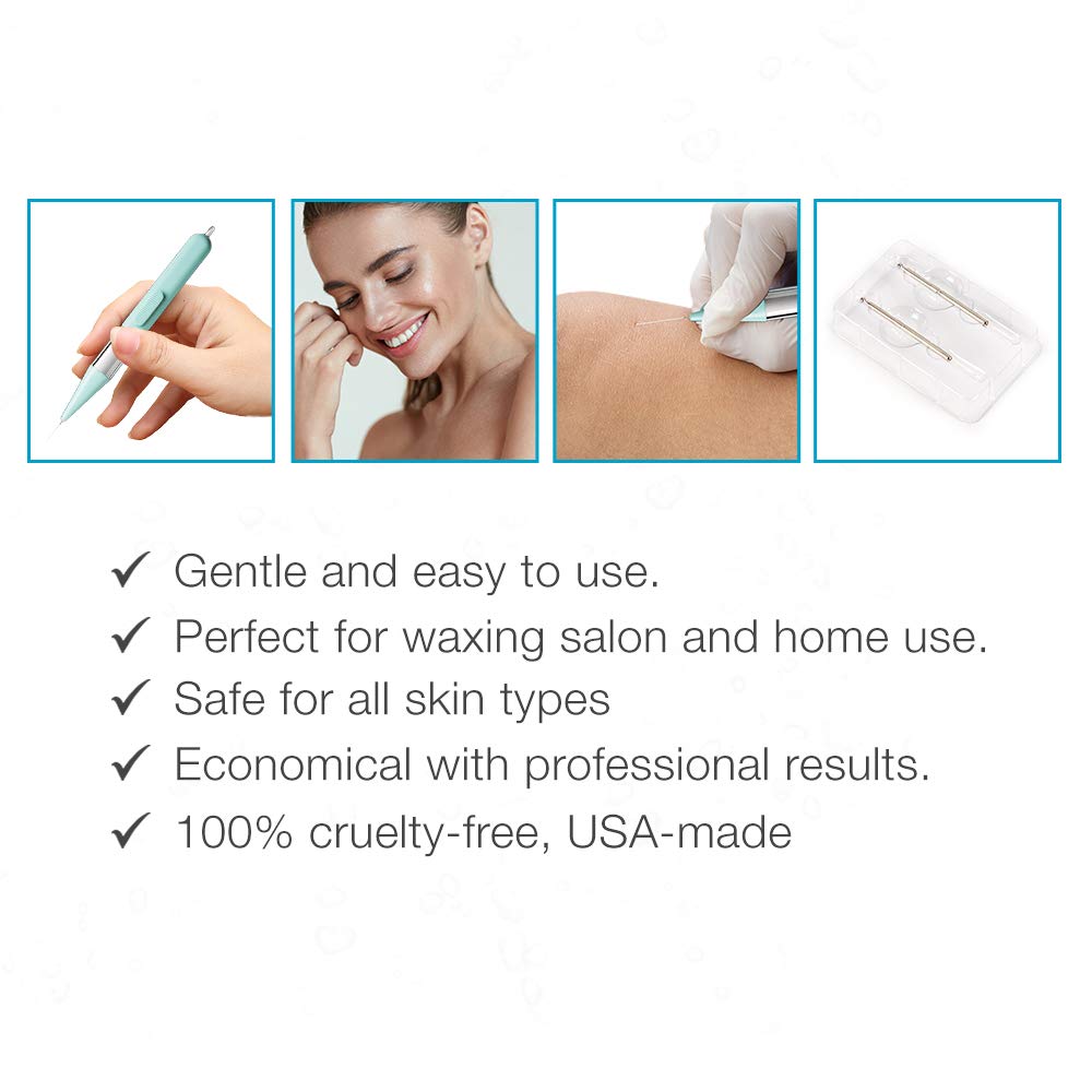 Clean + Easy retract mechanism image shows safety feature to prevent skin piercing.