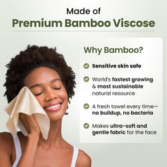 Clean Skin Club Bamboo Viscose Clean Towels XL disposable wipes ready for makeup removal.