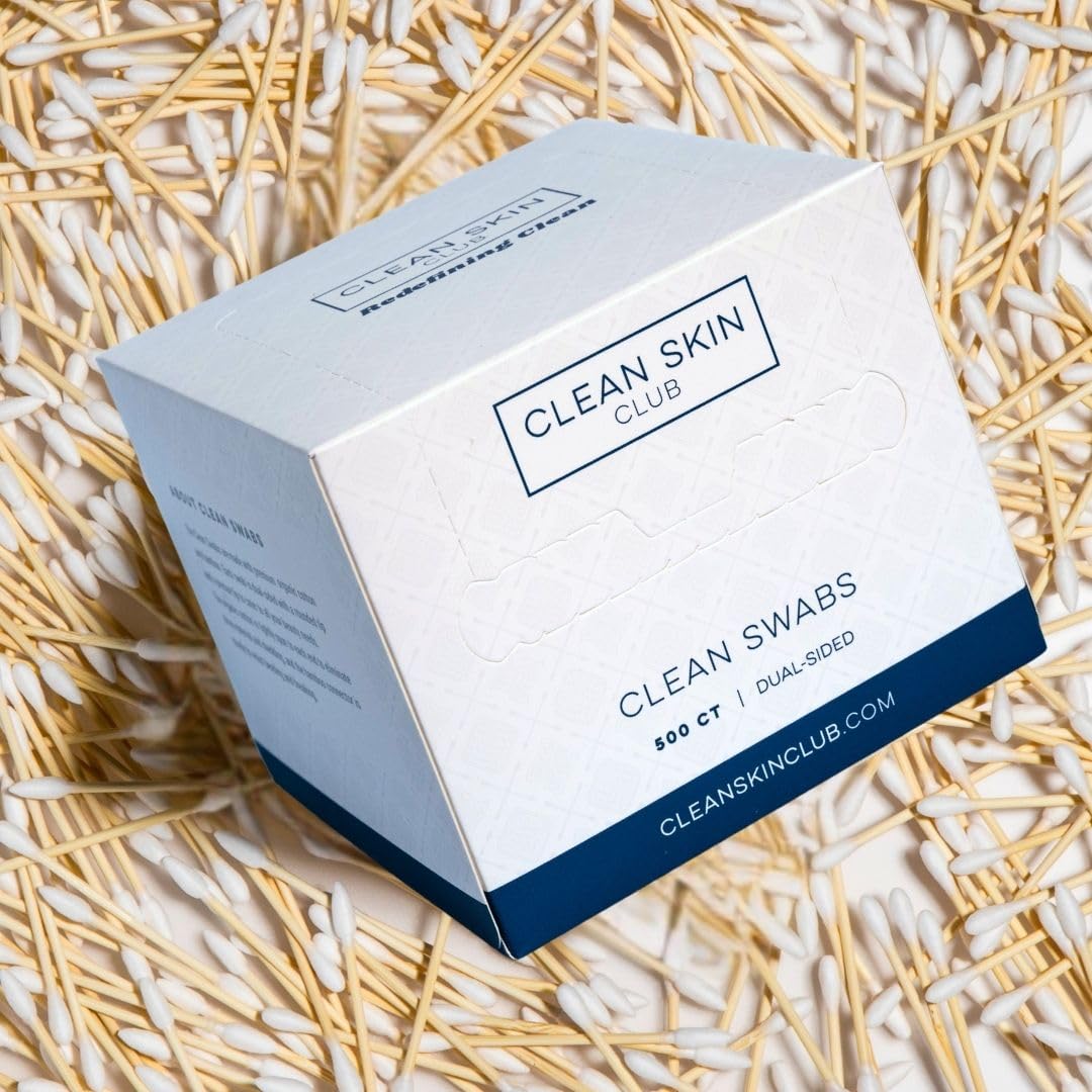 Clean Skin Club Clean Swabs ideal for eye makeup removal and precise touch-ups.