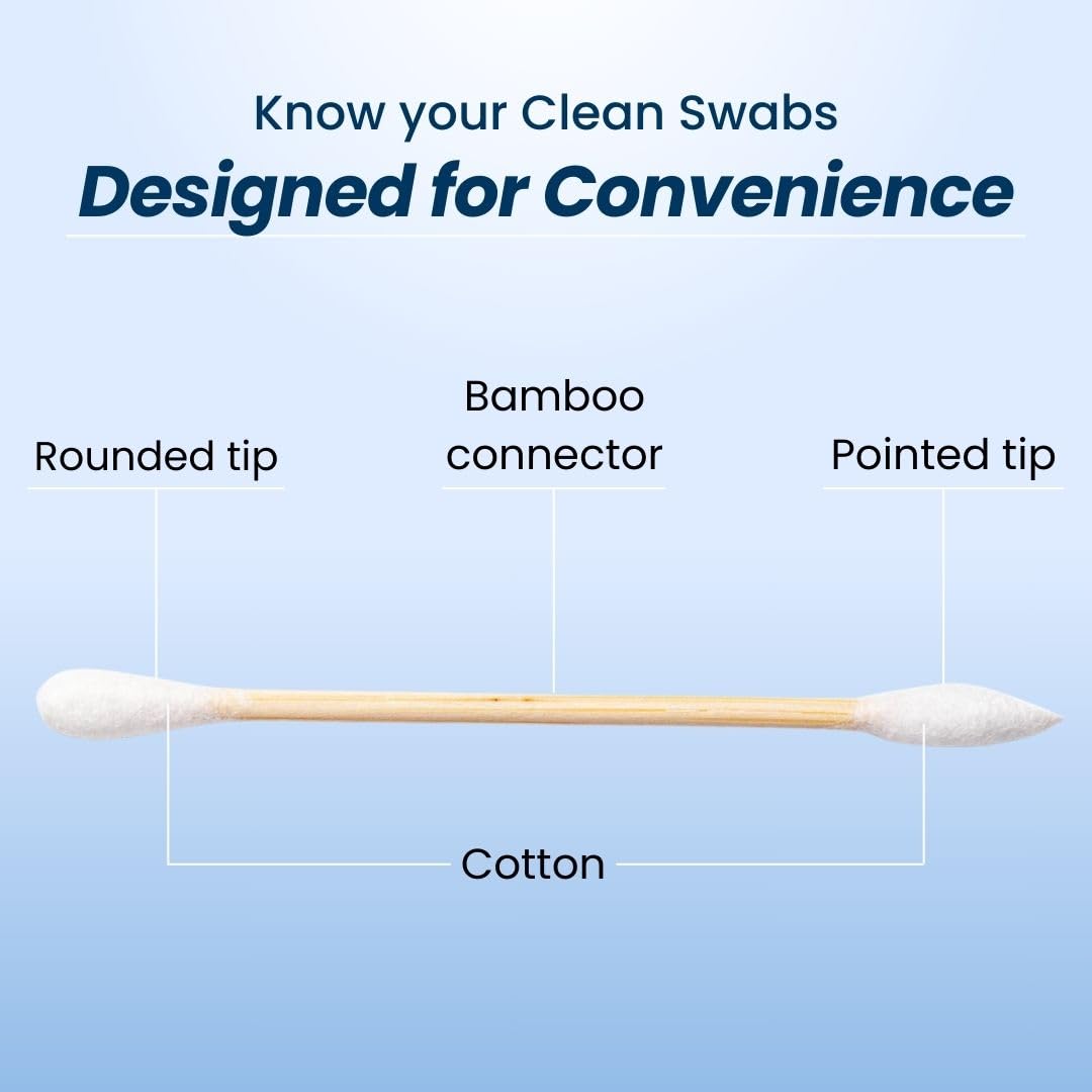 Clean Skin Club Clean Swabs organic cotton and bamboo materials for eco-friendly care.