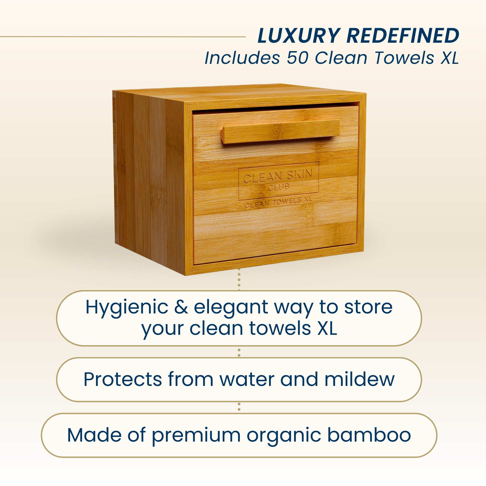 Clean Towels® XL in disposable pack for a fresh cleansing experience.