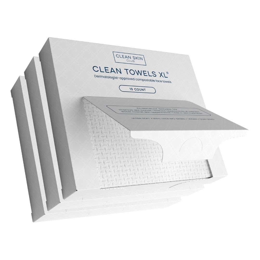 Clean Skin Club Clean Towels XL pack overview for travel-ready skincare