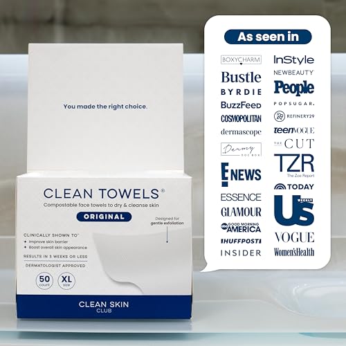 Clean Skin Club Clean Towels XL soft texture close-up on skin