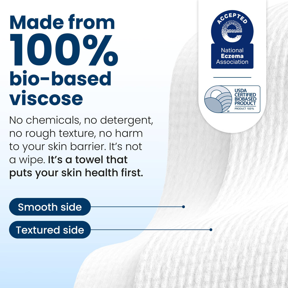 Clean Skin Club Clean Towels XL USDA biobased fibers eco-friendly design