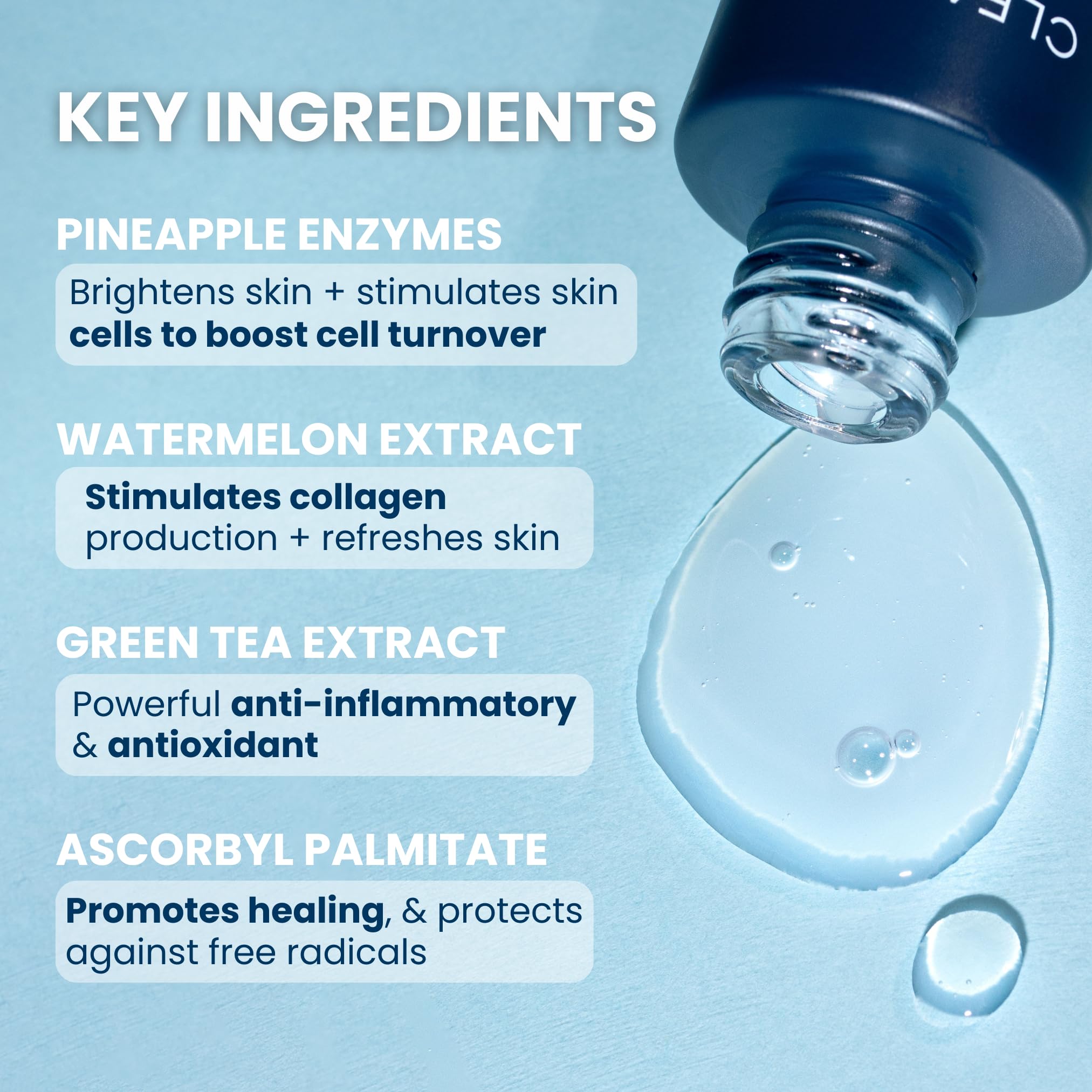 Clean Skin Club closeup shows glowing, refreshed skin after application.