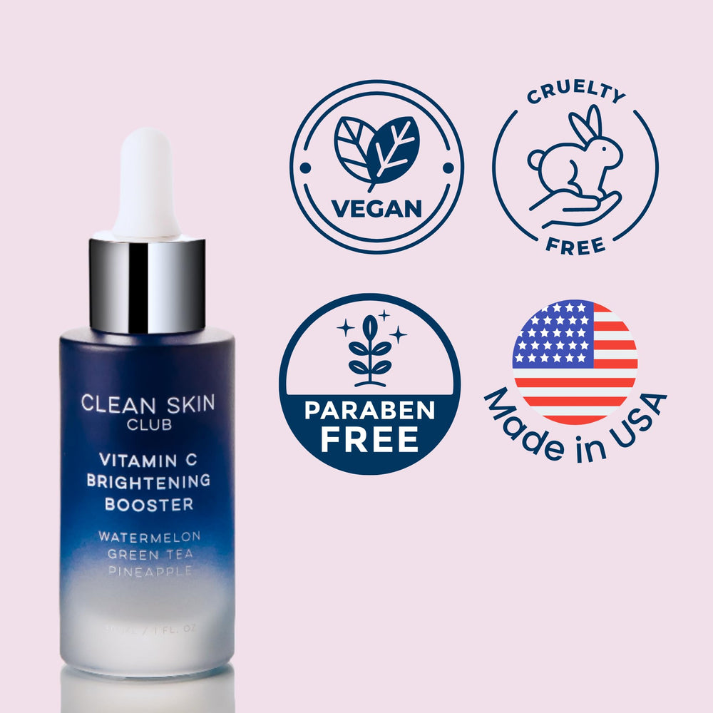 Clean Skin Club even-tone visual hints at reduced dullness and smoother complexion.