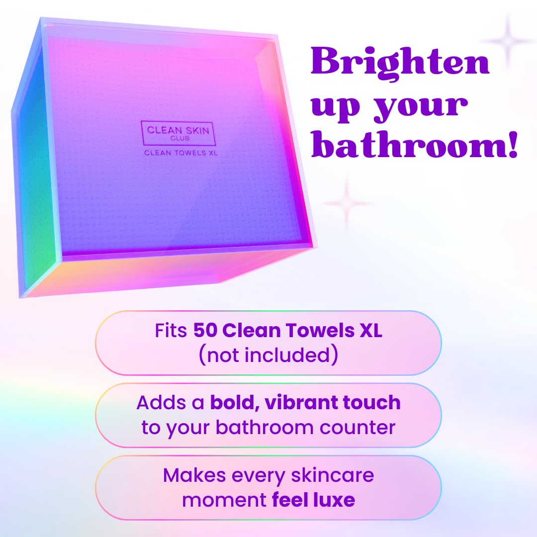 CLEAN SKIN CLUB Prism Box on countertop demonstrates space-saving footprint.