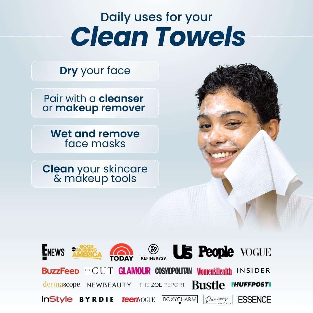 Clean Towels® ideal for sensitive skin, ensuring a gentle touch.