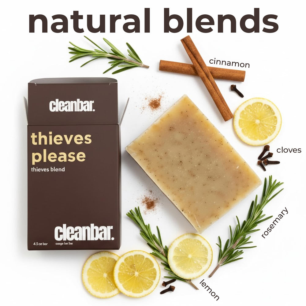 Cleanbar Thieves bar soap cinnamon essence close-up with warm aroma