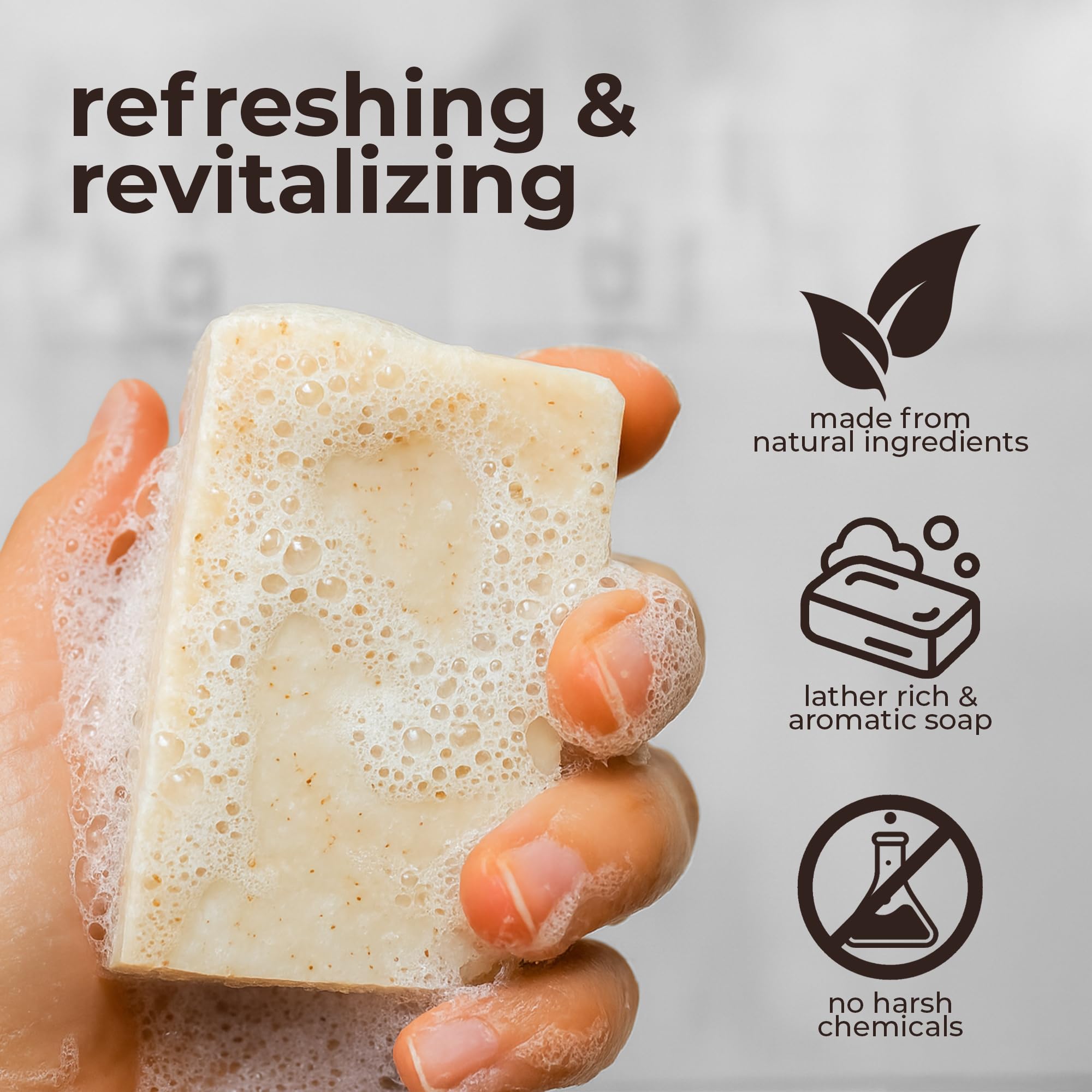 Cleanbar Thieves bar soap exfoliating cloves close-up for gentle skin exfoliation