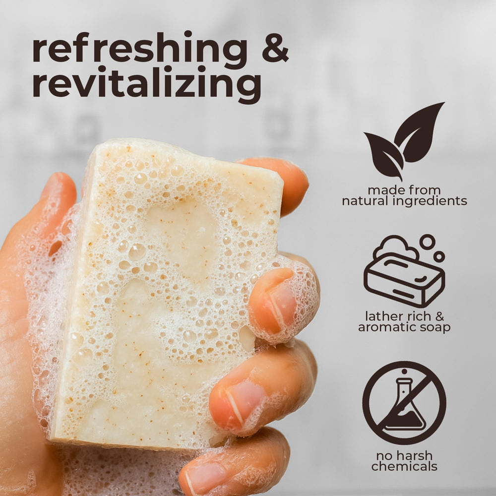 Cleanbar Thieves bar soap exfoliating cloves close-up for gentle skin exfoliation