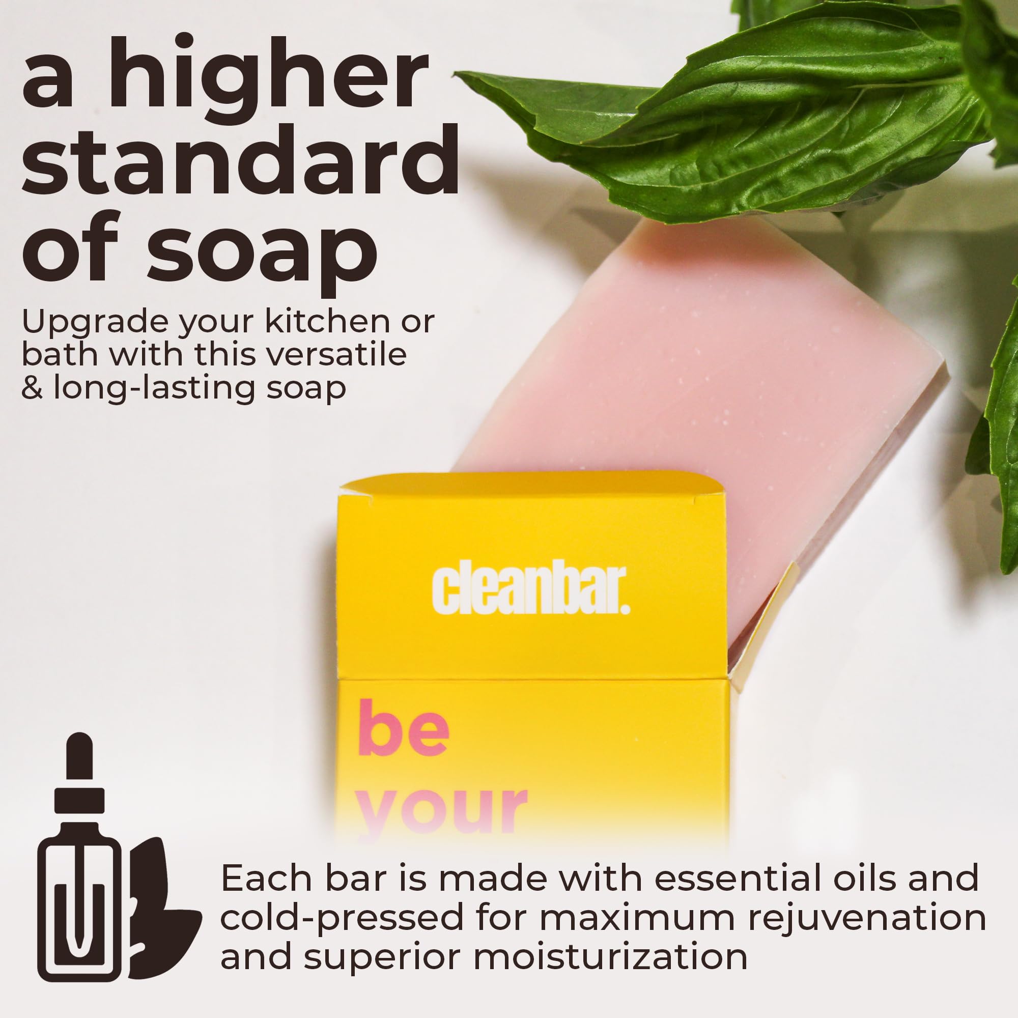 Cleanbar Thieves bar soap natural ingredients close-up showing coconut oil and shea butter