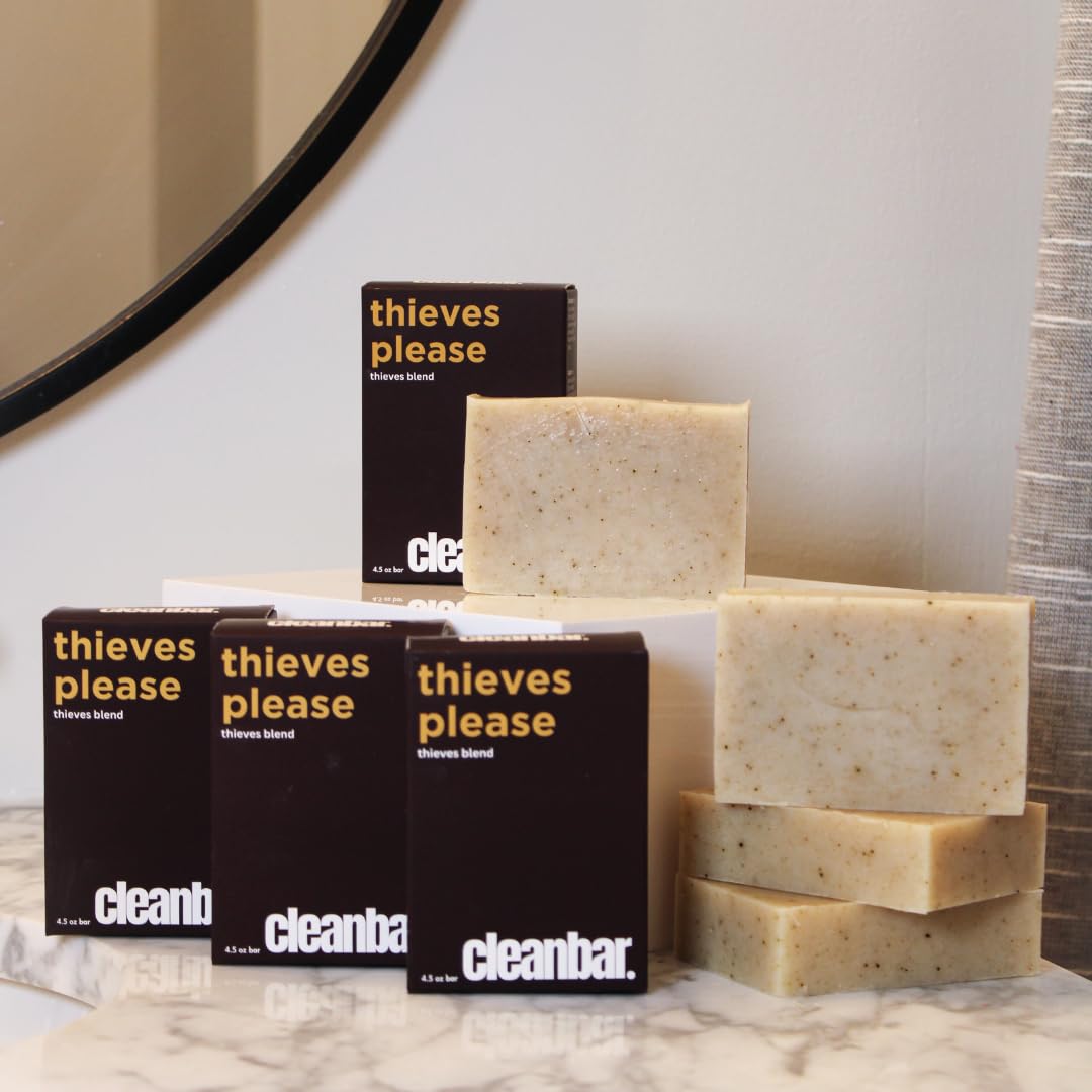 Cleanbar Thieves USA cold-process bar soap close-up preserving natural ingredients