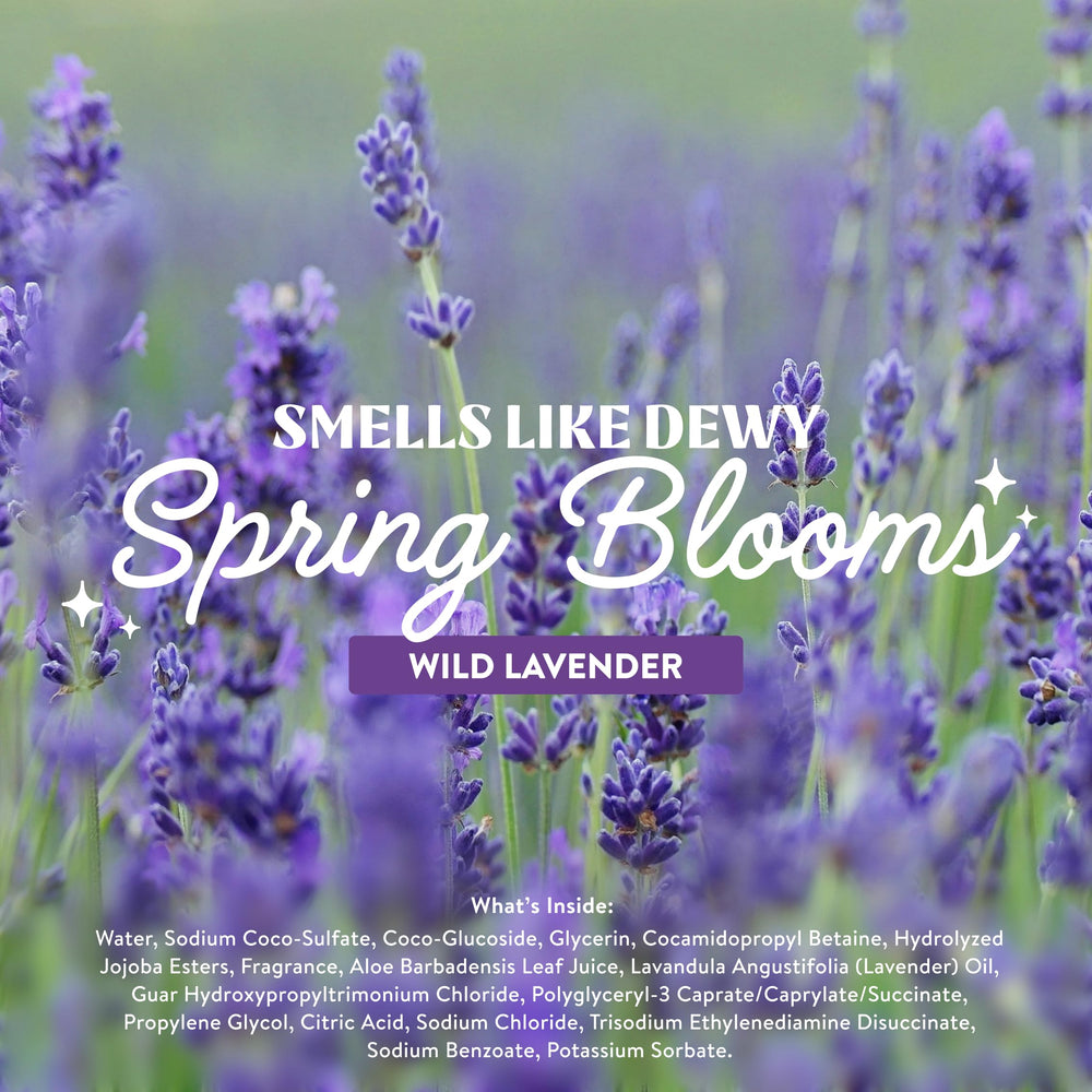 Cleancult lavender essential oils visual implies calm, versatile fragrance in everyday hand care.