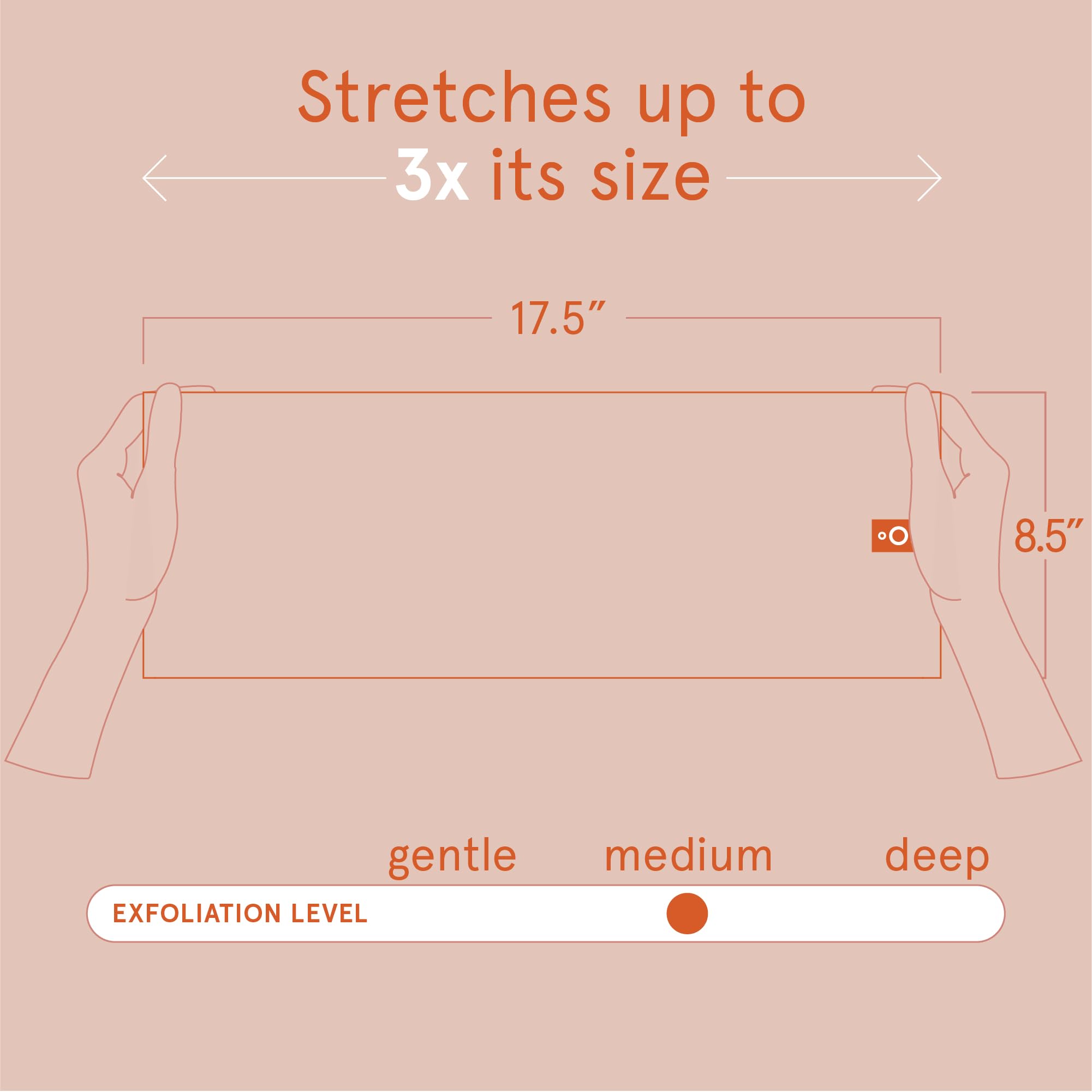 Cleanlogic exfoliating cloth closeup shows soft texture for gentle scrubbing