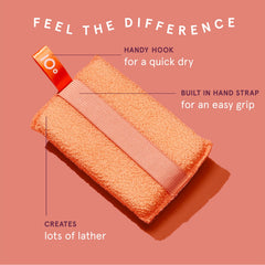 Cleanlogic scrubber closeup texture highlights gentle exfoliation for skin renewal