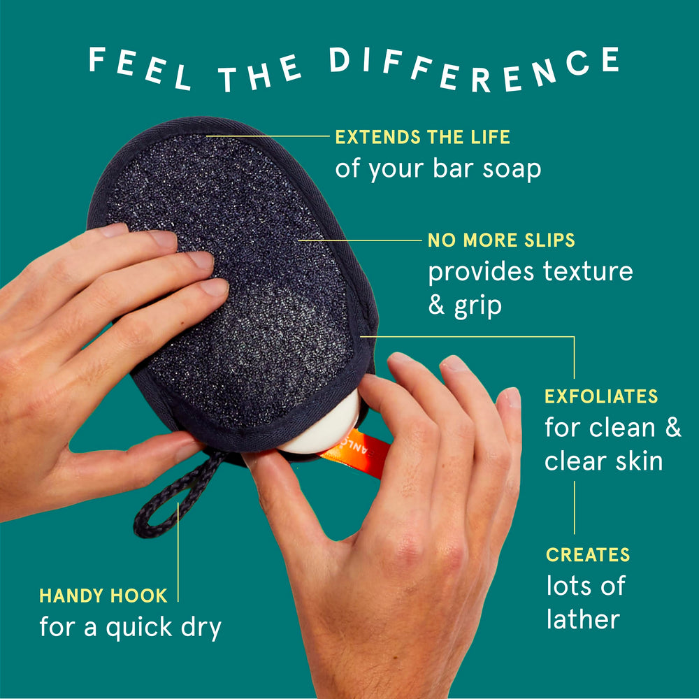 Cleanlogic Sport Exfoliator Scrubber closeup highlights gentle scrubbing for smoother skin after workouts.