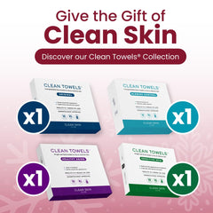 Clean Skin Club Clean Towels XL Healthy Aging towel for hydration and firmness.