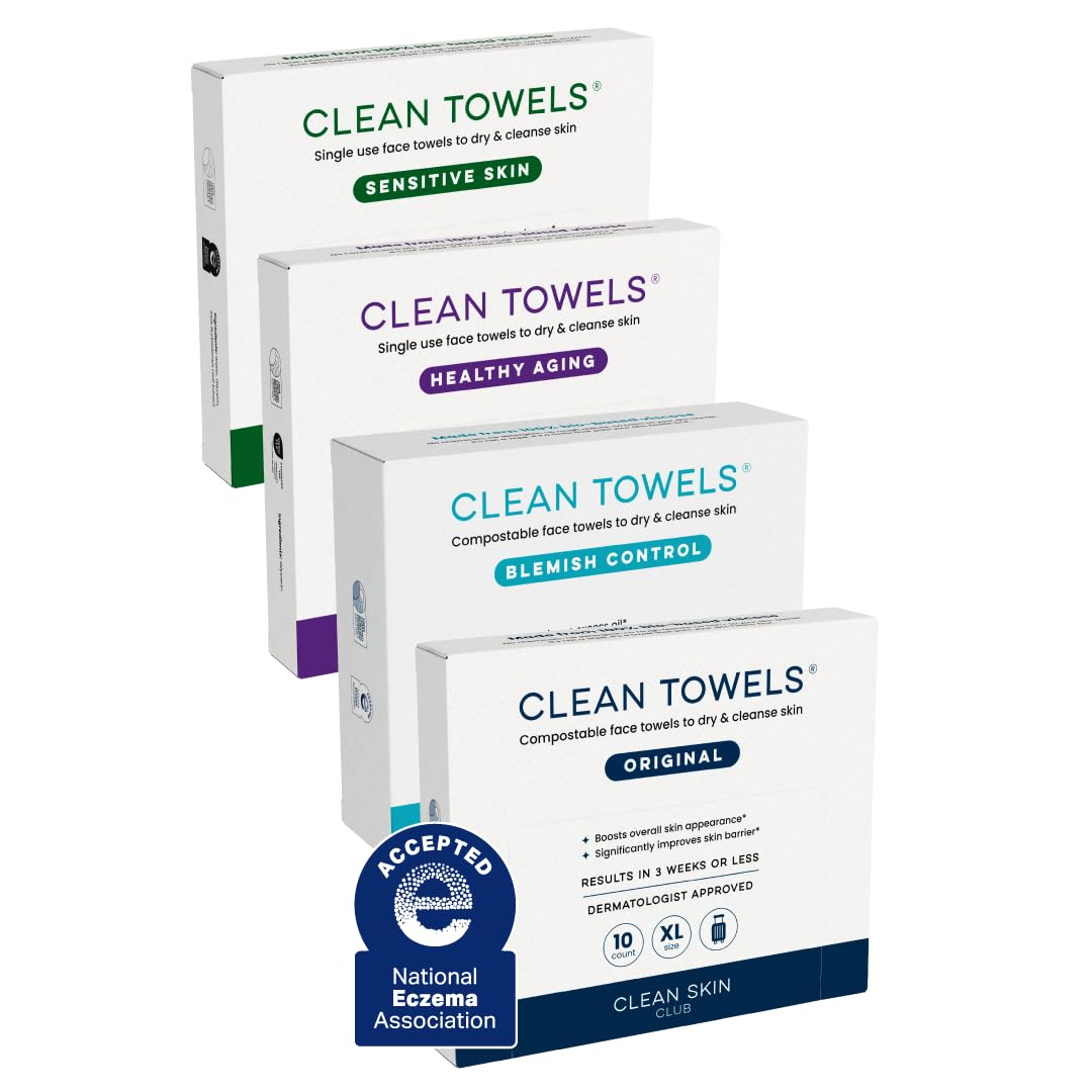 Clean Skin Club Clean Towels XL Original towel for daily freshness on the go.