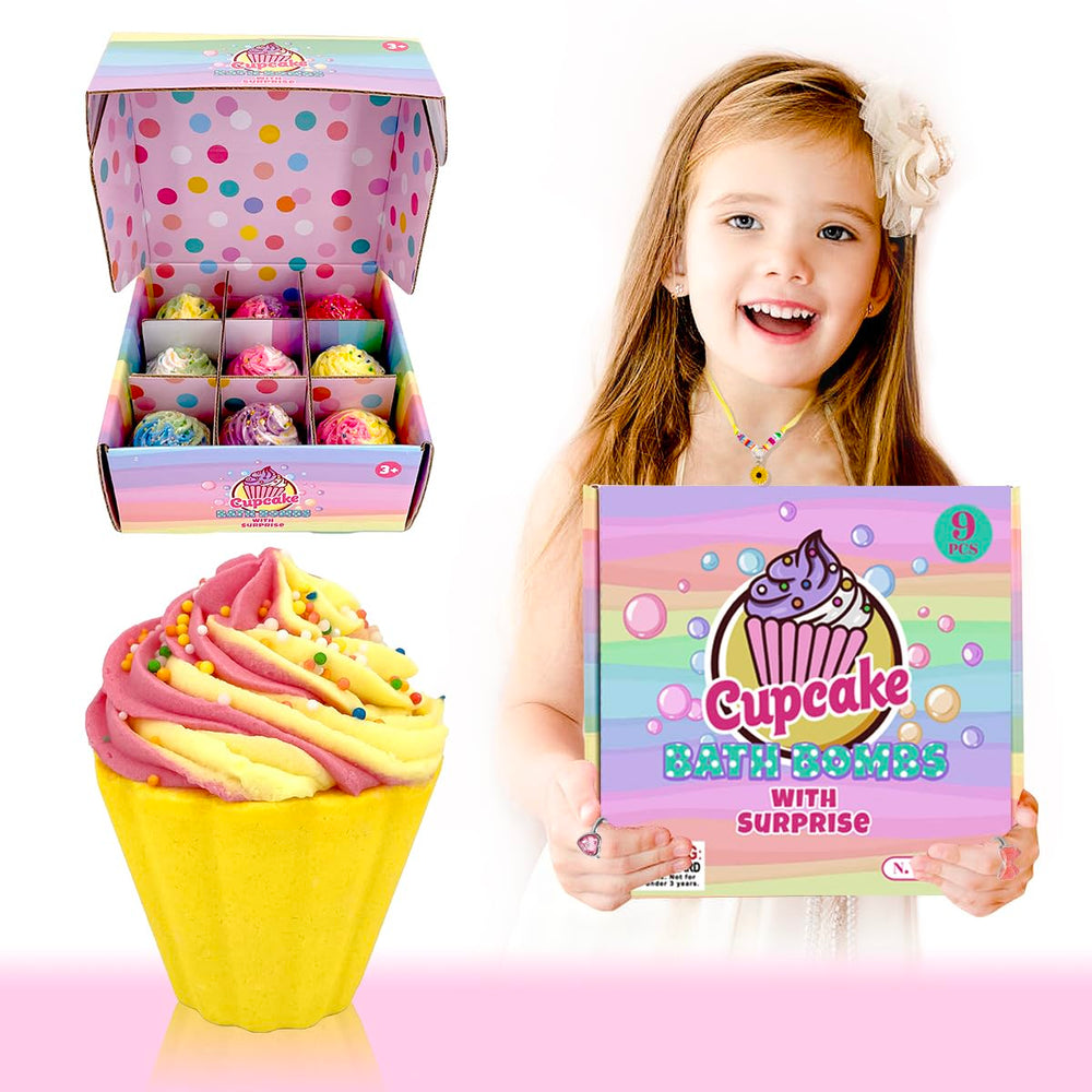 Clear and Fresh lavender cupcake bath bomb for calming bath time