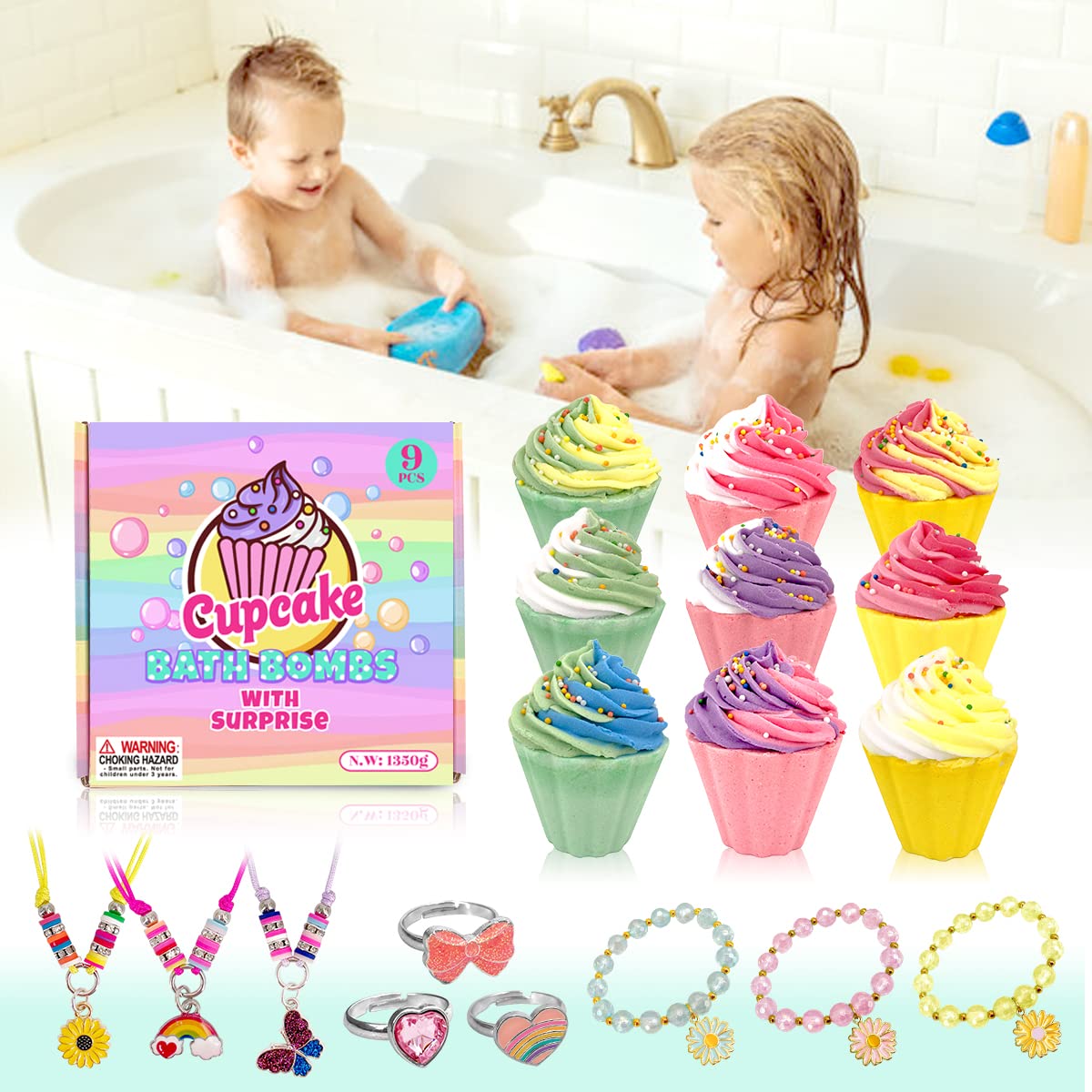 Clear and Fresh peach oolong cupcake bath bomb revealed with surprise inside